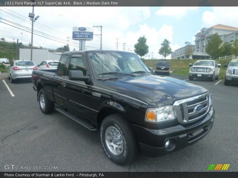 Black / Medium Dark Flint 2011 Ford Ranger XLT SuperCab 4x4