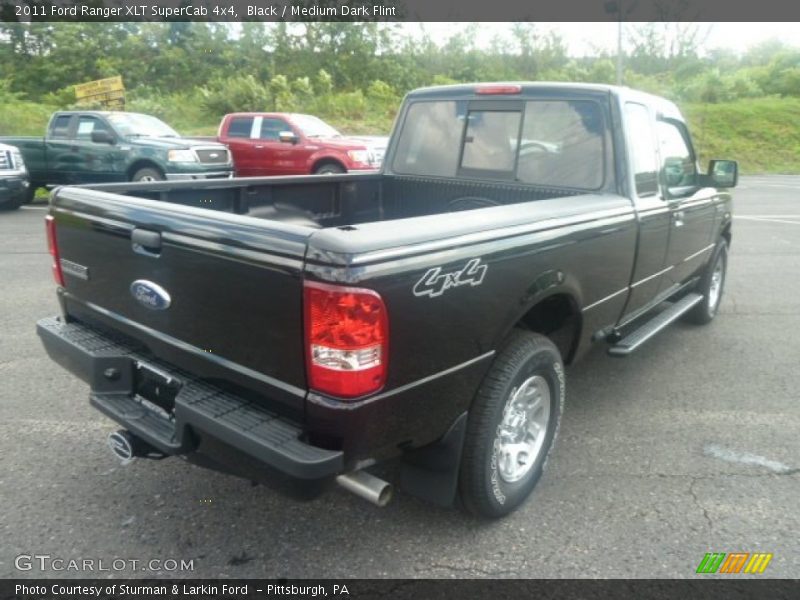 Black / Medium Dark Flint 2011 Ford Ranger XLT SuperCab 4x4