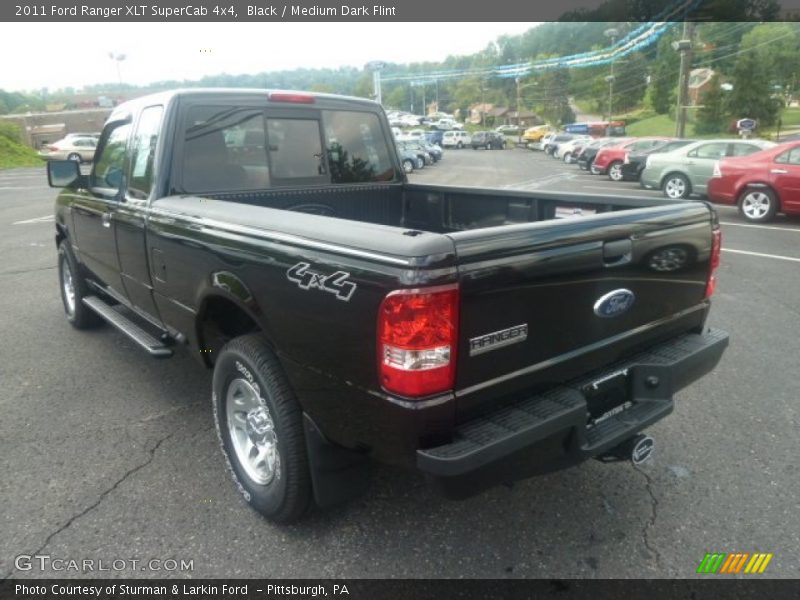 Black / Medium Dark Flint 2011 Ford Ranger XLT SuperCab 4x4