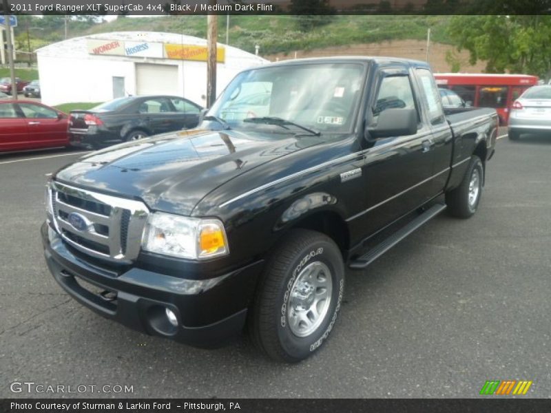 Black / Medium Dark Flint 2011 Ford Ranger XLT SuperCab 4x4