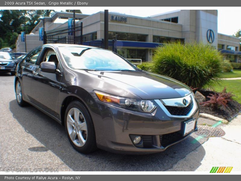 Grigio Metallic / Ebony 2009 Acura TSX Sedan