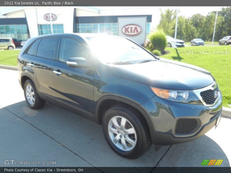 Pacific Blue / Black 2012 Kia Sorento LX