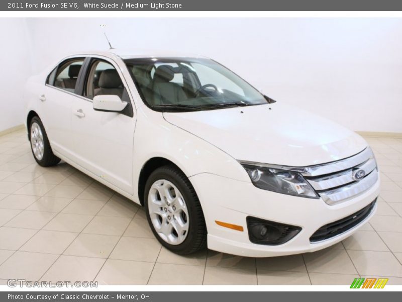 White Suede / Medium Light Stone 2011 Ford Fusion SE V6