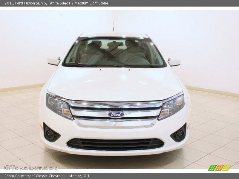 White Suede / Medium Light Stone 2011 Ford Fusion SE V6
