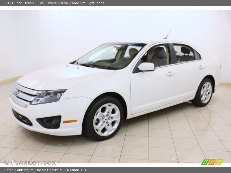 White Suede / Medium Light Stone 2011 Ford Fusion SE V6