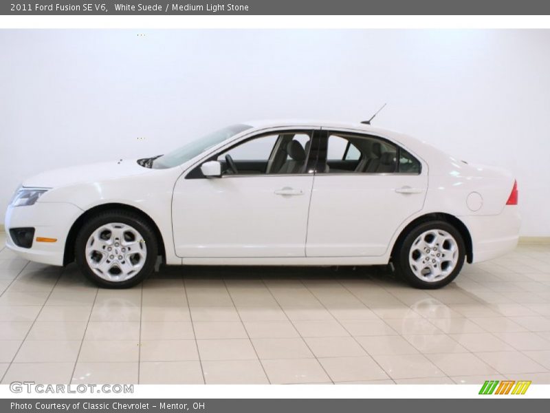 White Suede / Medium Light Stone 2011 Ford Fusion SE V6