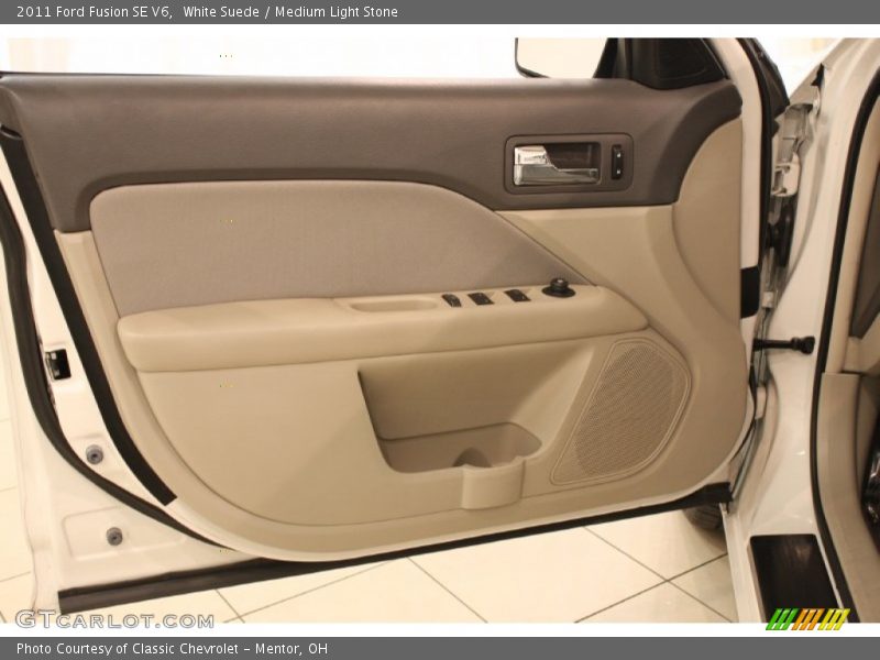 White Suede / Medium Light Stone 2011 Ford Fusion SE V6