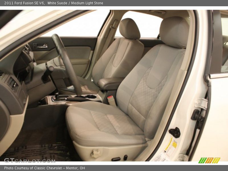 White Suede / Medium Light Stone 2011 Ford Fusion SE V6