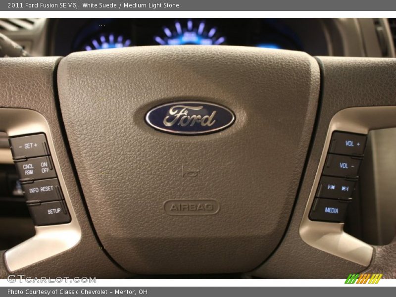 White Suede / Medium Light Stone 2011 Ford Fusion SE V6