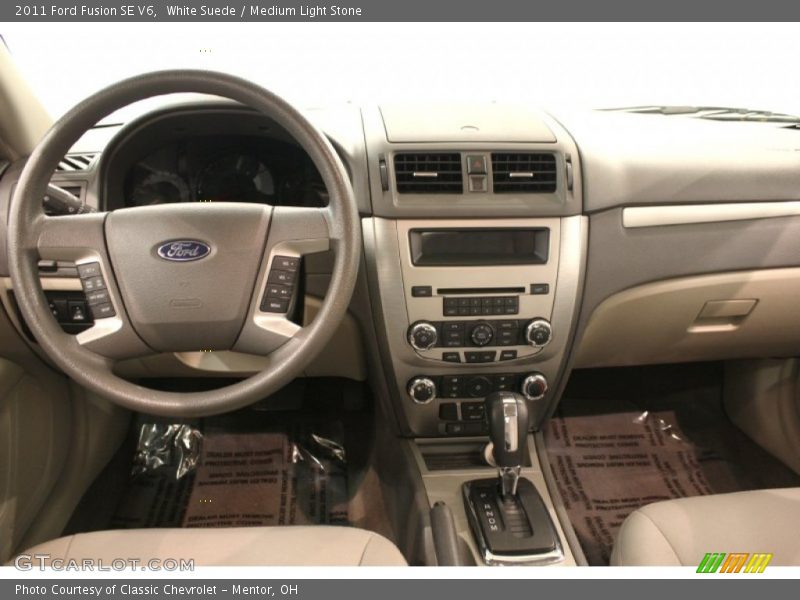 White Suede / Medium Light Stone 2011 Ford Fusion SE V6