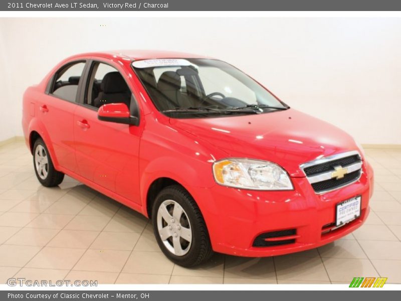 Victory Red / Charcoal 2011 Chevrolet Aveo LT Sedan