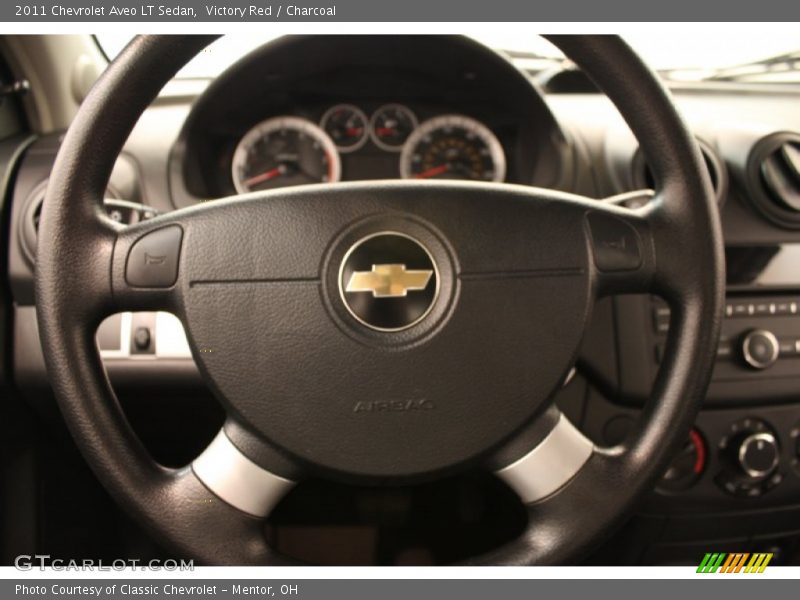 Victory Red / Charcoal 2011 Chevrolet Aveo LT Sedan