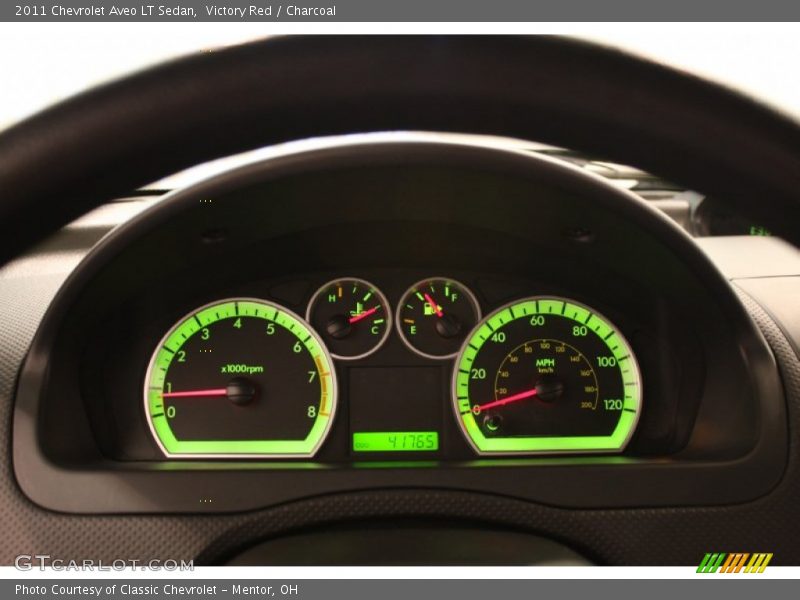 Victory Red / Charcoal 2011 Chevrolet Aveo LT Sedan