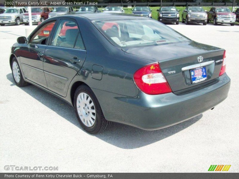 Aspen Green Pearl / Taupe 2002 Toyota Camry XLE