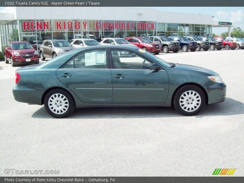 Aspen Green Pearl / Taupe 2002 Toyota Camry XLE