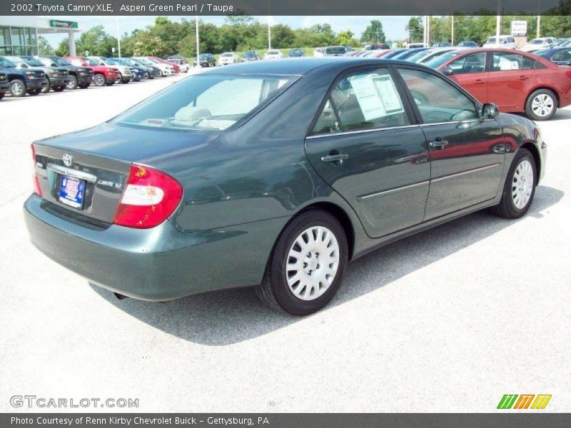 Aspen Green Pearl / Taupe 2002 Toyota Camry XLE