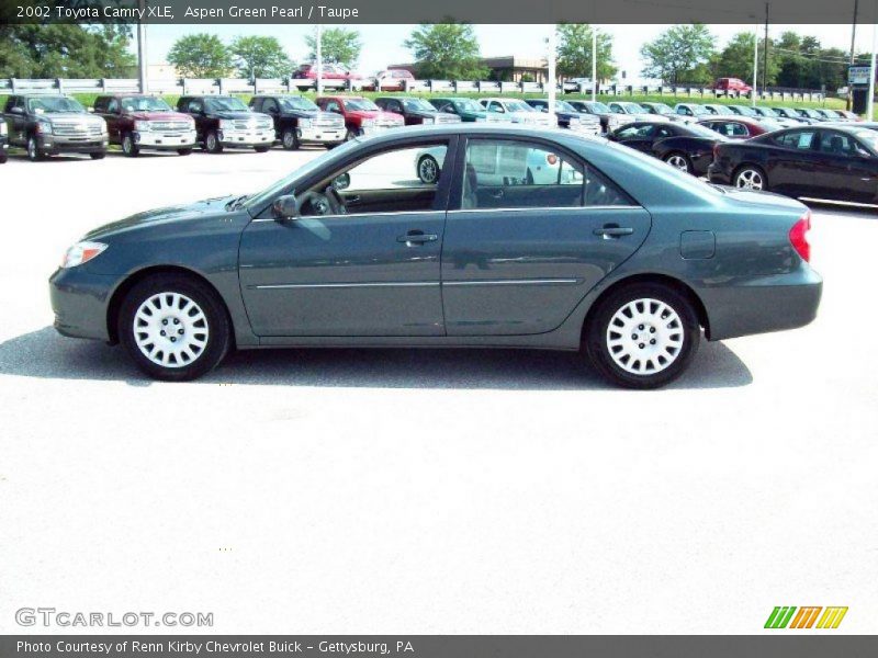 Aspen Green Pearl / Taupe 2002 Toyota Camry XLE