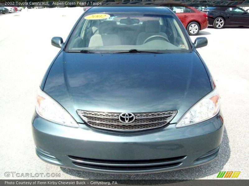 Aspen Green Pearl / Taupe 2002 Toyota Camry XLE