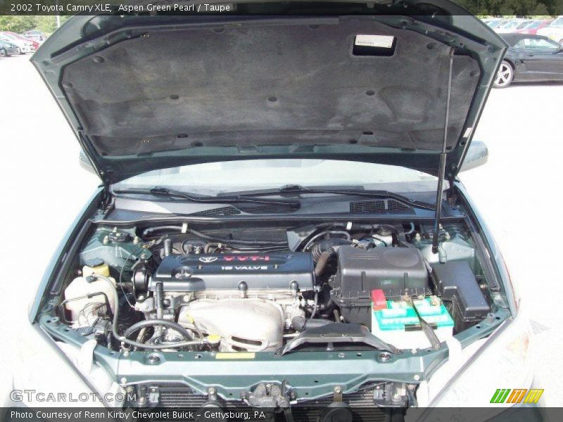 Aspen Green Pearl / Taupe 2002 Toyota Camry XLE