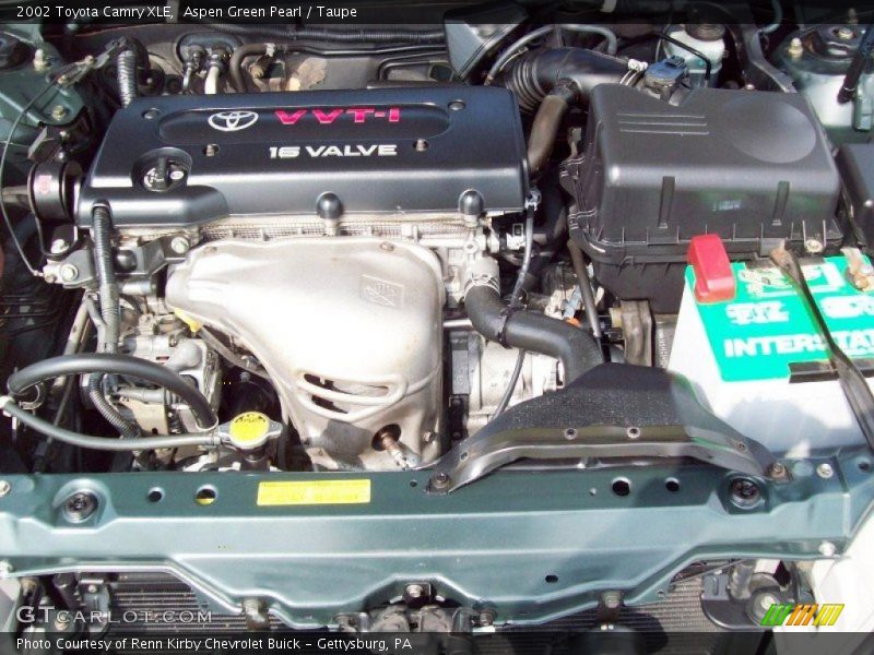 Aspen Green Pearl / Taupe 2002 Toyota Camry XLE