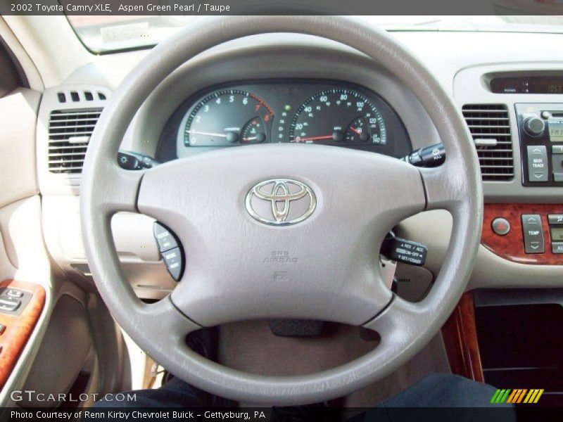 Aspen Green Pearl / Taupe 2002 Toyota Camry XLE