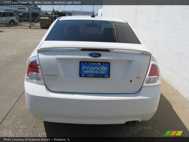 White Suede / Medium Light Stone 2008 Ford Fusion SE