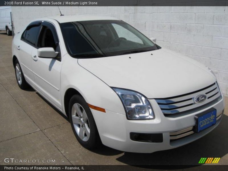 White Suede / Medium Light Stone 2008 Ford Fusion SE