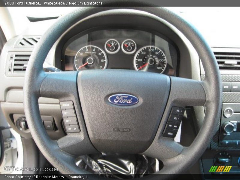 White Suede / Medium Light Stone 2008 Ford Fusion SE