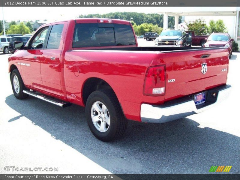 Flame Red / Dark Slate Gray/Medium Graystone 2012 Dodge Ram 1500 SLT Quad Cab 4x4