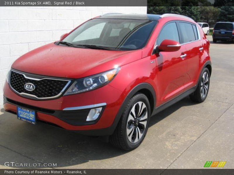 Signal Red / Black 2011 Kia Sportage SX AWD