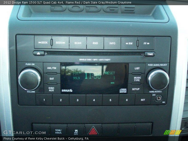 Flame Red / Dark Slate Gray/Medium Graystone 2012 Dodge Ram 1500 SLT Quad Cab 4x4