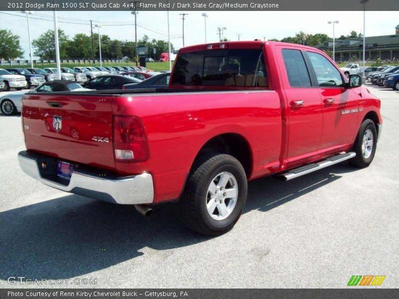 Flame Red / Dark Slate Gray/Medium Graystone 2012 Dodge Ram 1500 SLT Quad Cab 4x4