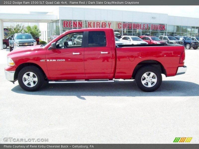 Flame Red / Dark Slate Gray/Medium Graystone 2012 Dodge Ram 1500 SLT Quad Cab 4x4