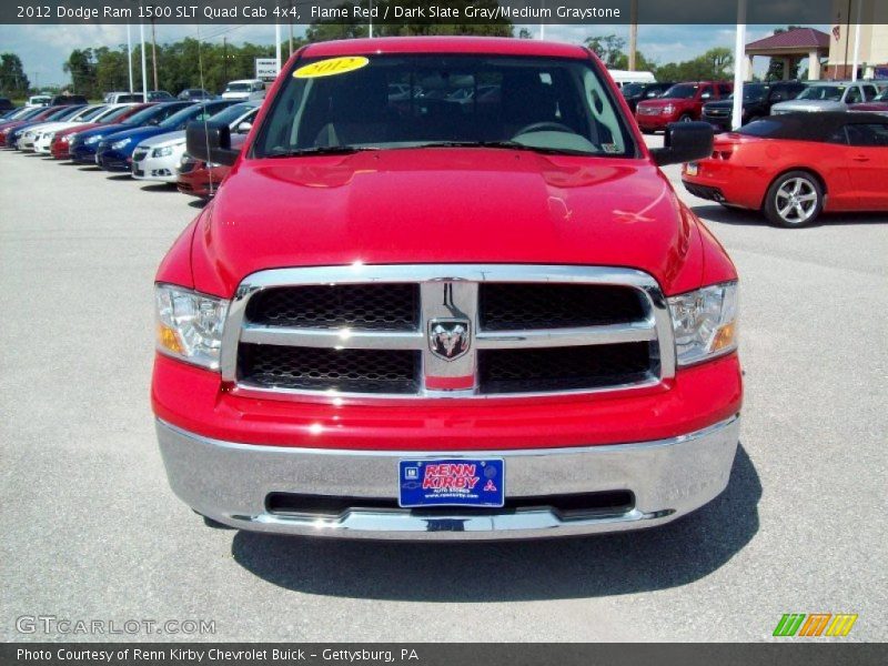 Flame Red / Dark Slate Gray/Medium Graystone 2012 Dodge Ram 1500 SLT Quad Cab 4x4