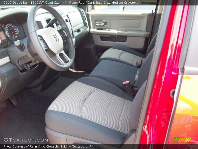 Flame Red / Dark Slate Gray/Medium Graystone 2012 Dodge Ram 1500 SLT Quad Cab 4x4