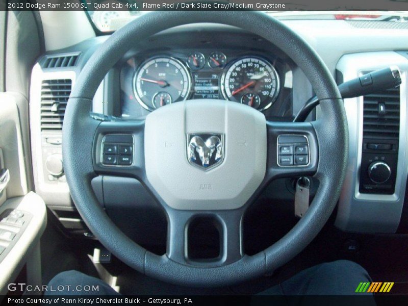 Flame Red / Dark Slate Gray/Medium Graystone 2012 Dodge Ram 1500 SLT Quad Cab 4x4