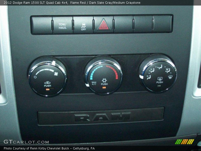 Flame Red / Dark Slate Gray/Medium Graystone 2012 Dodge Ram 1500 SLT Quad Cab 4x4