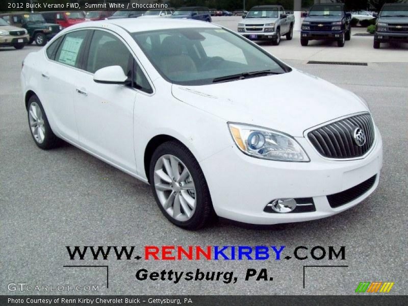 Summit White / Choccachino 2012 Buick Verano FWD