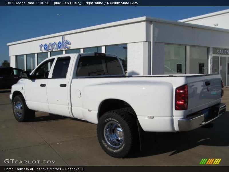 Bright White / Medium Slate Gray 2007 Dodge Ram 3500 SLT Quad Cab Dually