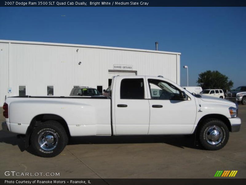 Bright White / Medium Slate Gray 2007 Dodge Ram 3500 SLT Quad Cab Dually