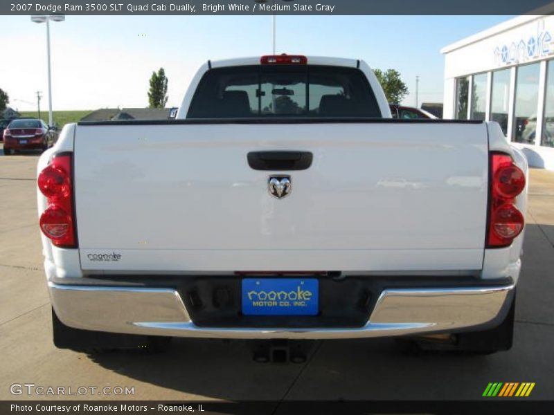 Bright White / Medium Slate Gray 2007 Dodge Ram 3500 SLT Quad Cab Dually