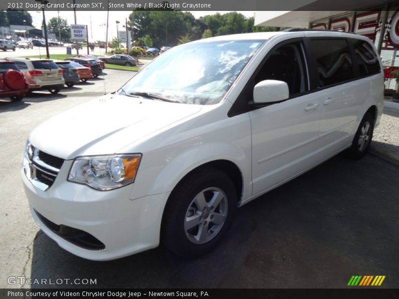 Stone White / Black/Light Graystone 2012 Dodge Grand Caravan SXT