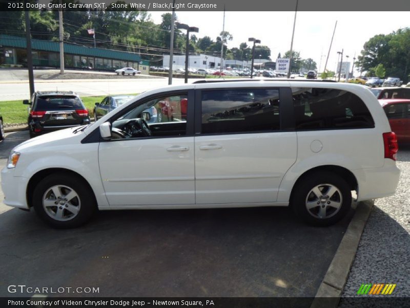 Stone White / Black/Light Graystone 2012 Dodge Grand Caravan SXT