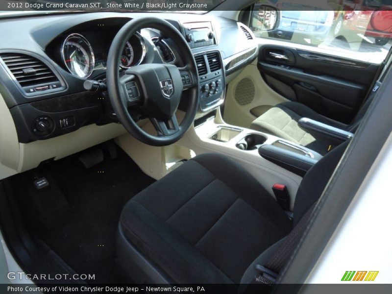 Stone White / Black/Light Graystone 2012 Dodge Grand Caravan SXT