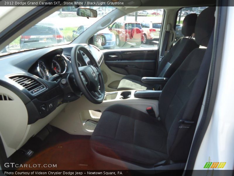 Stone White / Black/Light Graystone 2012 Dodge Grand Caravan SXT