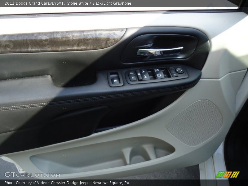 Stone White / Black/Light Graystone 2012 Dodge Grand Caravan SXT