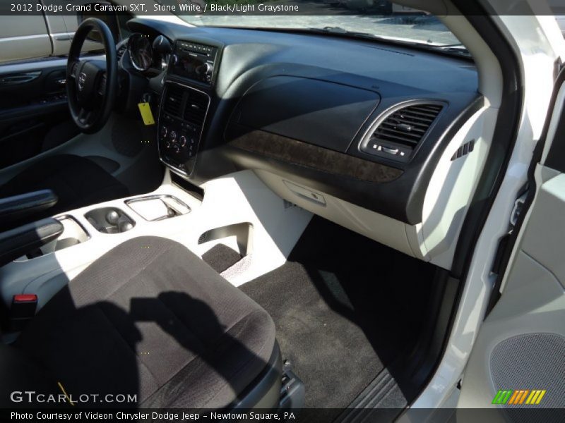 Stone White / Black/Light Graystone 2012 Dodge Grand Caravan SXT