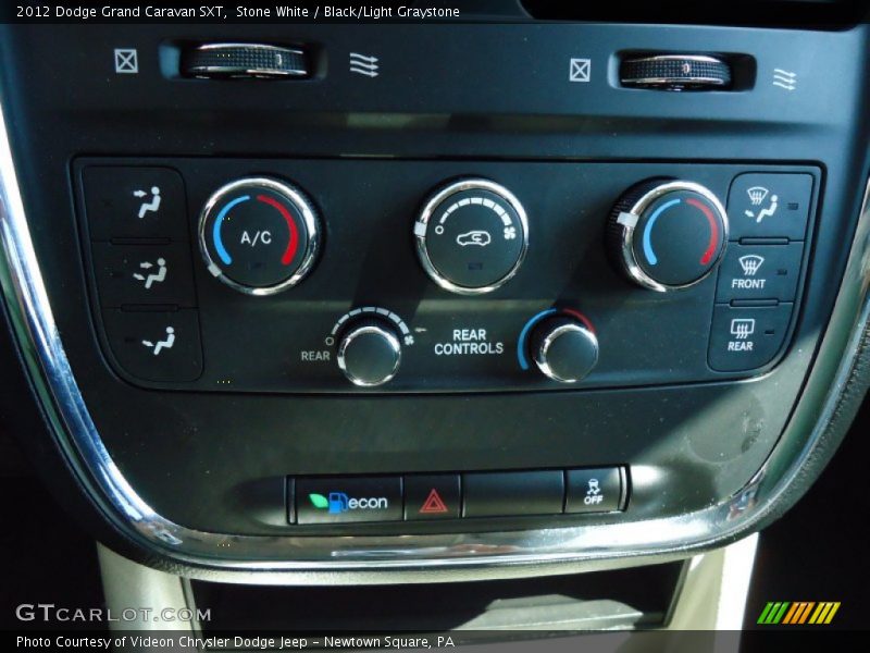 Stone White / Black/Light Graystone 2012 Dodge Grand Caravan SXT