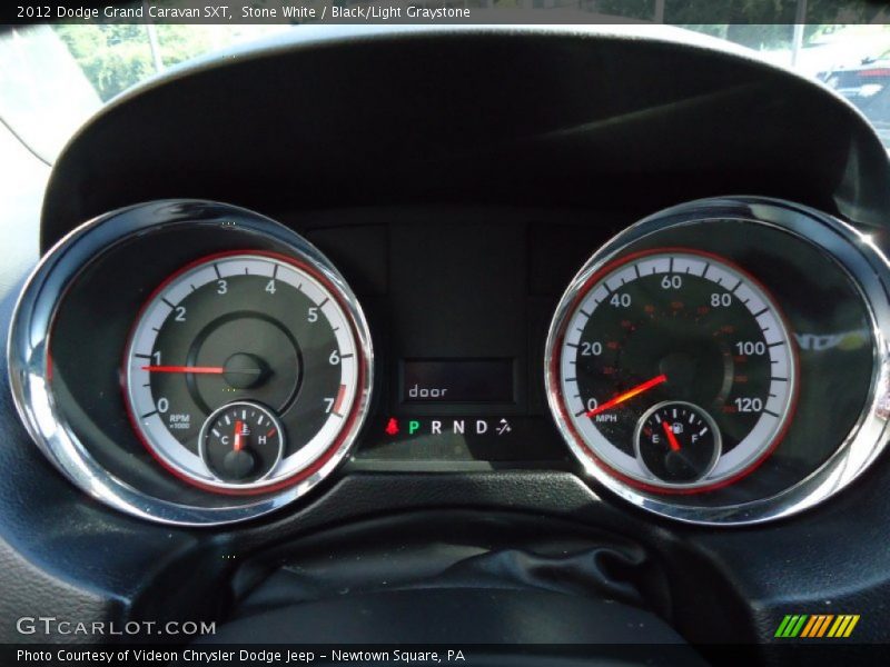 Stone White / Black/Light Graystone 2012 Dodge Grand Caravan SXT