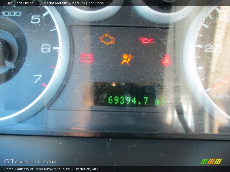 Merlot Metallic / Medium Light Stone 2006 Ford Fusion SEL